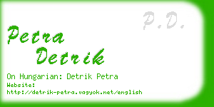 petra detrik business card